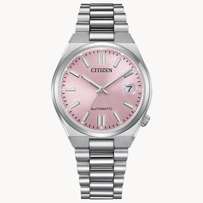 TSUYOSA 37mm Pink Dial Stainless Steel Bracelet NJ0200-50Z TSUYOSA 37mm Pink Dial Stainless Steel Bracelet NJ0200-50Z